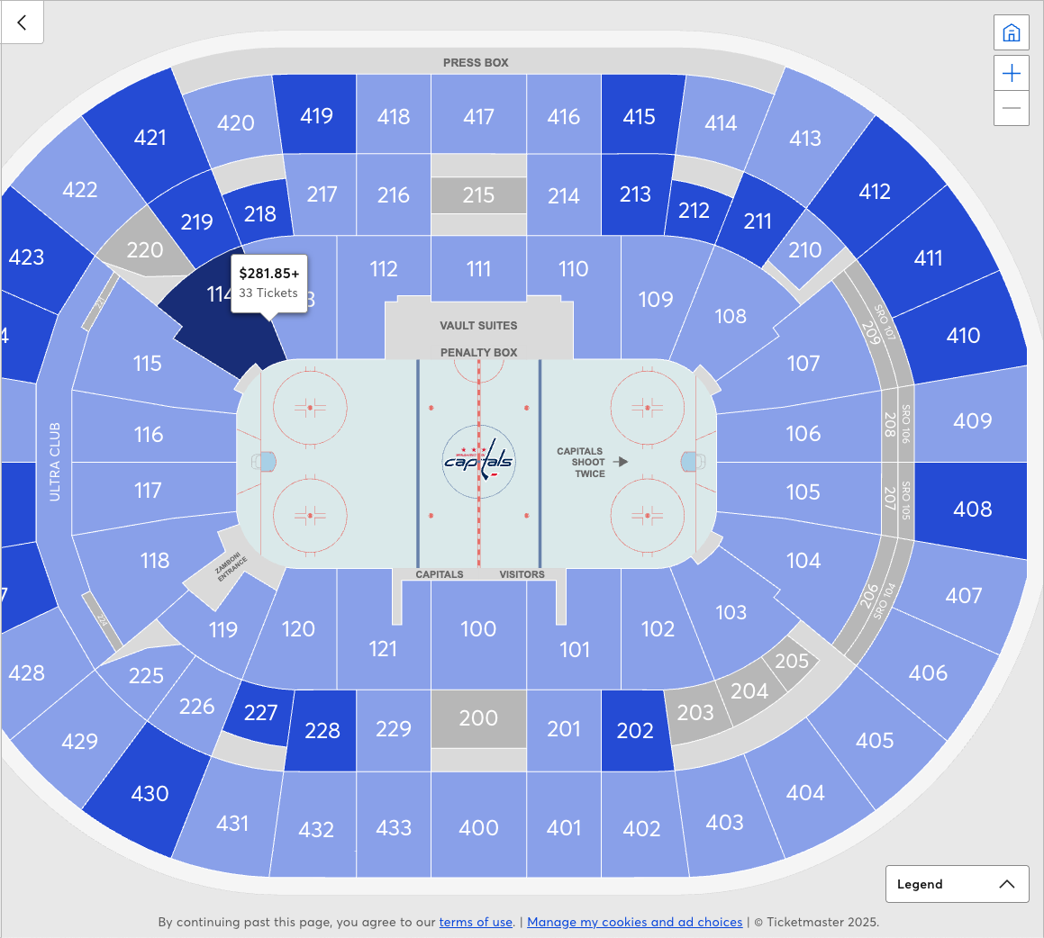 Ticketmaster
Sections